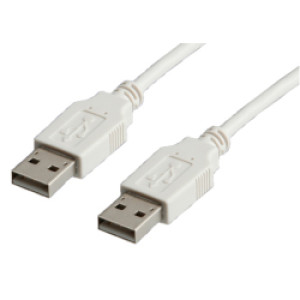 Roline VALUE USB2.0 kabel TIP A-A M/M, 0.8m, bijeli  /  11.99.8909